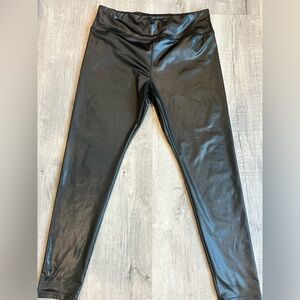 Wild Fable Faux Leather Black Leggings, Size L – High Waist